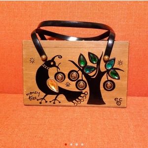 Authentic Enid Collins wooden box purse